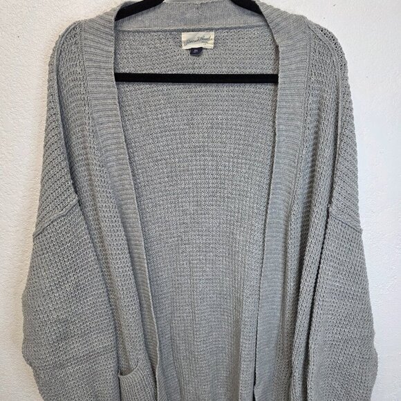 Universal Thread Sweaters - Universal Thread Gray Open-Front Knit Cardigan – Size XXL